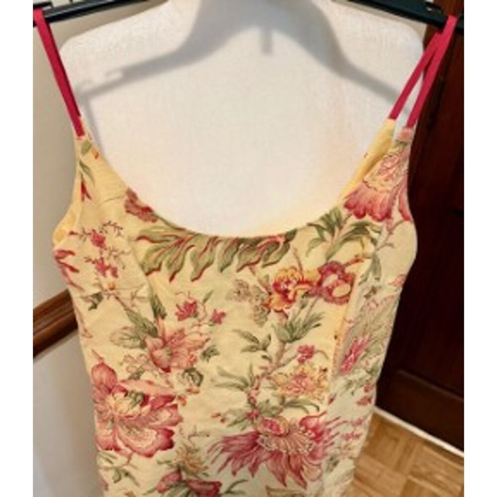 Vintage Maggy London Floral Slip Dress Cottagecore Midi Dress Size 8 - Picture 8 of 11